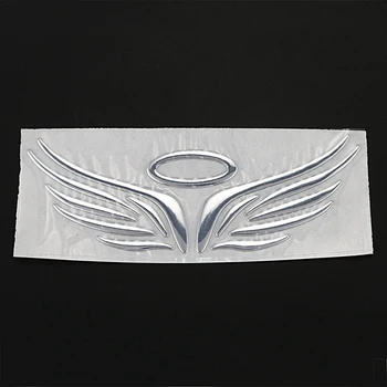  1 Бр 3D крилата на феите Ангел Стикер с логото на автомобил, камион, 3 цвята и 1 бр Възглавница за облегалка на задната седалка на мотоциклет