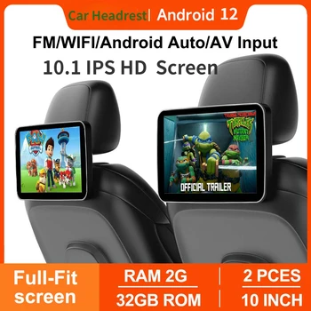  10.1-Инчов цял екран на Монитора останалите главата на Автомобила Play Movie Android 12 2 + 32G Auto FM, WiFi /Bluetooth CARPLAY / Android AUTO за Задната Седалка