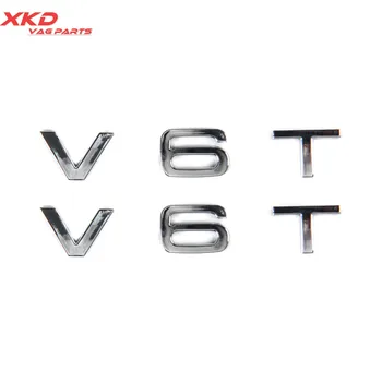  2 елемента 3D Метална Емблема V6T Автомобили Стикер За Полагане на Крилото е Подходящ За A4 S4 A5, S5 A6 S6 8K0853601