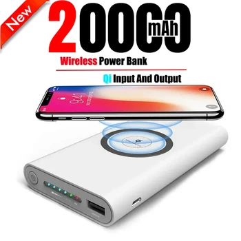  20000 ма Безжичен Power Bank Двустранен Супер Бързо Зареждане на Powerbank Преносимо Зарядно Type-c външна Батерия За iPhone