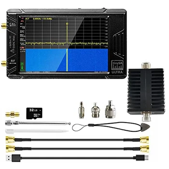  4-Инчов Анализатор на спектъра - V0.4.5.1 100 khz-5,3 Ghz Вградена батерия с капацитет 3000 mah и 32 GB SD карта Генератор на радиочестотния сигнал QRP Радио