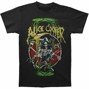  Alice Cooper Мъжка Тениска Reaper Raise The Dead, Черна, 2018 Лятна Нова Марка тениска Мъжка Тениска в стил Хип-Хоп, Ежедневни за фитнес
