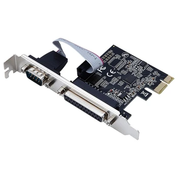  AX99100 Принтер Chipest RS232 Serial COM & DB25 с паралелен порт LPT-PCI Странично Card адаптер за настолен КОМПЮТЪР