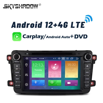  DVD Carplay DSP 4G LTE Android 12,0 8 Основната 8G + 128 GB Автомобилен Плейър GPS Карта Wifi RDS Радио Bluetooth За Mazda CX9 2009 2010 -2015