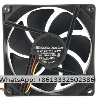  EE80201S1-0000-G99 XMN4N A00 DC 12V 1,56 W 80x80x20 мм вентилатор за охлаждане от страна на сървъра