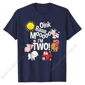  Farm Animals 2nd Birthday 2-Годишна Тениска За парти по случай рожден Ден, Ежедневни Тениски, Тениски За Мъже, Класически Тениски от Памук