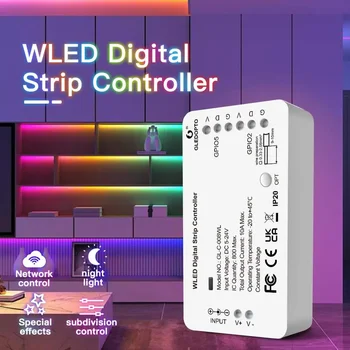  GLEDOPTO WLED Strip Controller 5-24 На 800 Чип RGB RGBW LED Light Strip Controller САМ WiFi APP Control 100 Динамични Режими на Осветление