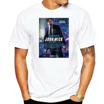  LimsayK John-Фитил-3-Parabellum-Overseas-Тениска с плакат за мъже, Тениски, Новост, Стръмни върхове, Мъжка тениска с къс ръкав, Отгоре тениска