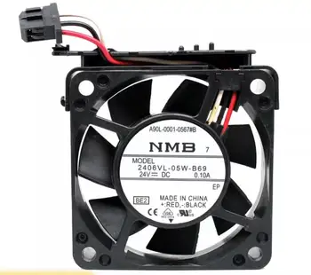  NMB 2406VL-05W-B69 BE2 DC 24V 0.10 A 60x60x15mm 3-Жични от страна на Сървъра на вентилатора за охлаждане на