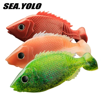  Sea Yolo 10cm/17g 12cm/27g Риболовна Стръв 3D Реалистичен Рибешко Око Биомиметическая Мека Стръв За Морски Риболов Фалшива Примамка Риболовен Инструмент