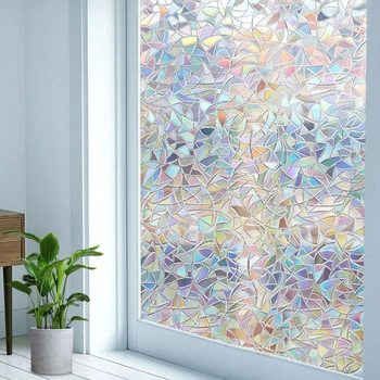  YOMDID 3D фолио за прозорци с ефекта на дъгата, декоративни фолио за защита от uv, Антиадгезивная Статична стикер за стъкло за дома за готвене