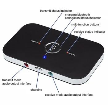  Адаптер безжичен аудиоприемника-предавател БТ 5.0 2 в 1 за телевизор