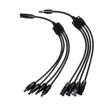  Адаптер тип Y от 4 до 1 Кабел слънчеви панели, Конектори кабели, адаптери за свързване на фотоволтаични панели, кабел за свързване