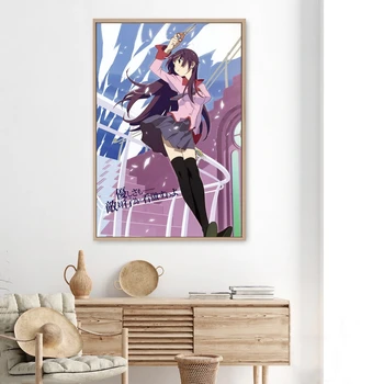  Аниме-Плакат на Bakemonogatari, По поръчка, Аниме Сериал, Плакати с Печат върху платно, Стенни картини, Декорация на дома (Без рамка)