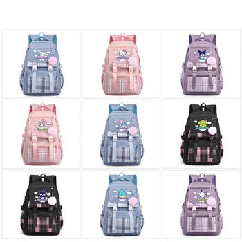  Аниме Рисунка на Sanrio Hello Kitty Kuromi My Melody Bad Badtz Maru Студентски училищна чанта Модерен раница, чанта, голям капацитет