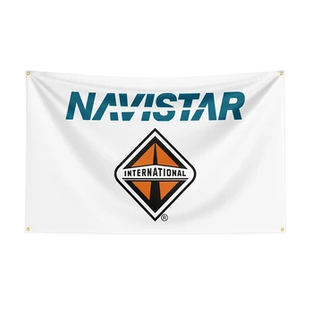  Банер за състезателен автомобил с принтом от полиестер с флага Navistars размер 3x5 фута, банер за декор ft Flag DecorFlag за декор
