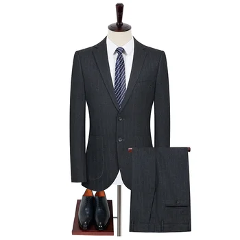  Бутик (сако + панталон Модни джентльменские ленти в британския стил, ежедневни микроэластичные сватбени бизнес дебнещ за кариера, 2 броя