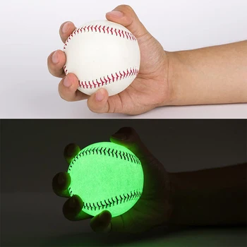  Висококачествен сребрист бейзболен топката, светещи в тъмното, Сребристо бейзболен нажежен топката, подаръци за нощен подаване на заявката.