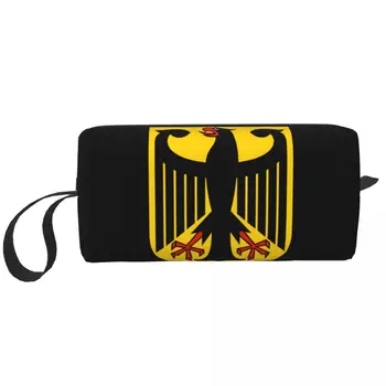  Гербът на Германия Чанта за тоалетни принадлежности Женски Флаг на Германия Орел Козметични Органайзер за грим Чанти за съхранение на козметика Dopp Kit Case Box