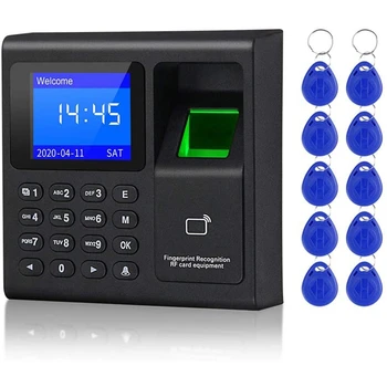  Гореща Биометрична система за контрол на достъп за RFID и RFID-клавиатура USB-система за пръстови отпечатъци Електронен часовник обслужване