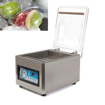  Електрическа индустриална машина за вакуум опаковане на месо, плодове и зеленчуци в алуминиево фолио от алуминий найлонова торбичка