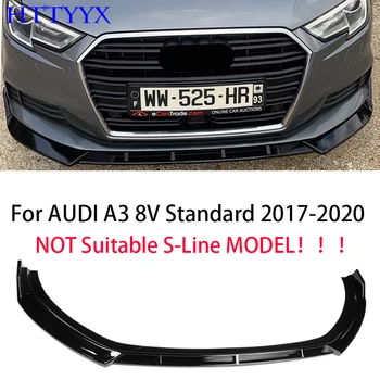  За Audi A3 8V Standard Edition 2017 2018 2019 2020 Сплитер на Предната Броня на Автомобила, Дифузер за устни, Бодикит, Защита Спойлер (Без S-LINE)