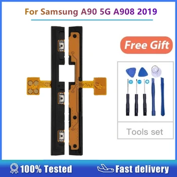  За Samsung Galaxy A90 5G A908 2019 Включване/изключване на захранването Бутон за увеличаване и намаляване на звука Гъвкав кабел подмяна на резервни части