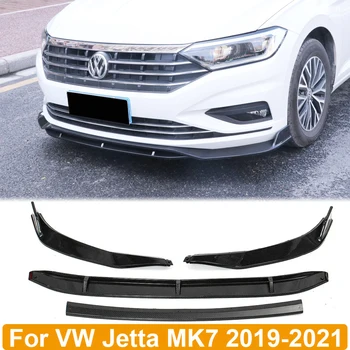  За Volkswagen VW Jetta MK7 2019-2021 от въглеродни влакна предна броня, спойлер, странични сплитер, бодикит, дефлектор, защита, оформление на автомобила