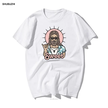  Забавна тениска с Исус, мъжки хубава тениска, Модерен мъжки тениски, Летни блузи, памучни тениски с къс ръкав, ежедневни тениски с принтом