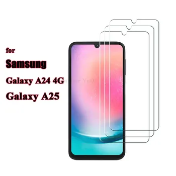  Защитно фолио за Samsung Galaxy A24 A25 от закалено стъкло 4G HD 9H Прозрачна Ултра прозрачна защита от драскотини Удобен за носене