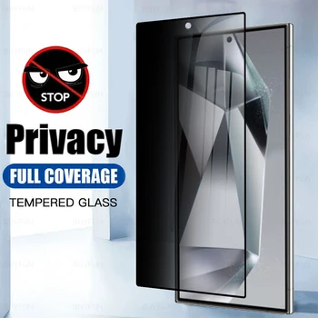  Защитно Фолио От Закалено Стъкло За Samsung Galaxy S24 Ultra Plus S24 + 24S S24ultra S 24 Black Screen Protector AntiSpy