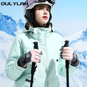  Зимните ски ръкавици за мъже и жени за езда на открито, Ветрозащитная, водоустойчив плюшен изолация, устойчива на плъзгане топла ръкавица с докосване на екрана