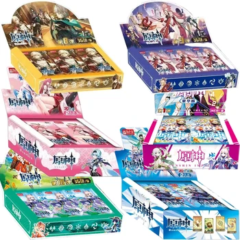  Играта Аниме Genshin Impact Редки колекционерски карти Booster Box Пълен набор от настолни игри, карти за Игра Настолни играчки Детски Коледни подаръци