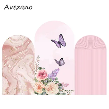  Извита фон Avezano рожден ден на момиче от корицата, детски душ, Розов мрамор пеперуди, булчински душ, декор за парти, на фона на снимките