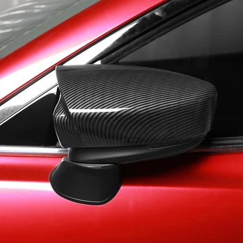  Капакът на корпуса на огледалото за обратно виждане, изработени от въглеродни влакна за странични огледала за задно виждане за Mazda 3 Axela 2017 2018 2019