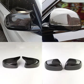  Капачка Огледало от Настоящия Въглеродни Влакна 3K За BMW X3 G01 X4 G02 X5 G05 X6 G06 X7 G07 2018-2020 Вратата на Бичи Рога Шапки за Обратно виждане Покрива S