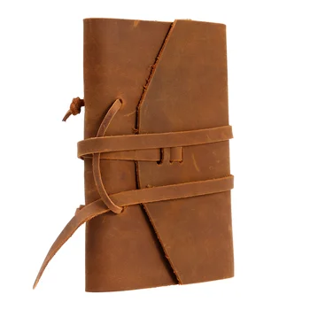 Класически бележник-дневник С переплетной въже ръчна изработка За подарък бележник с ръчно подвързани (кафяв)