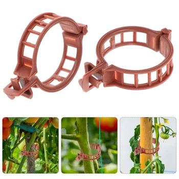  Комплект градински скоби за подкрепа на стъблата на доматите в оранжерията Пластмасова скоба за растения скоба за растения Скоба за растеж Скоба за домати