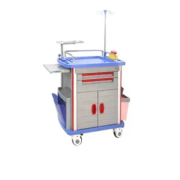  Медицинска мебели от ABS-пластмаса, количка за медицински сестри, отбивка на количката, количка за спешна помощ за фабрично евтина цена