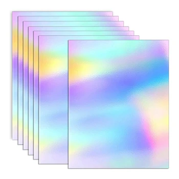  Метална Холограма Карта Блестящи Огледални Хартиени Листа на Резервни Части Светоотражающая Пощенска плака Размер 8.5 X 11 Инча, 50 Опаковки