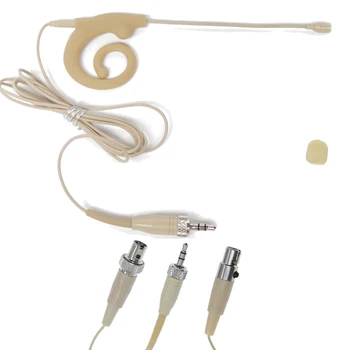  Микрофон Слушалки с меки Улитковым Дизайн HM800 За Sennheiser AKG Shure Audio Technica BeltPack 3,5 мм TA4F XLR 3Pin Mini EarSet Hang