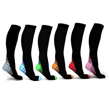  Модни мъжки и дамски чорапи за колоездене наклон цветове, спортни компресия чорапи, колоездене компресия чорапи