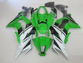  Нов комплект обтекателей за мотоциклети ABS, годни за Kawasaki ZX10R 2011 2012 2013 2014 2015 11 12 13 14 15 Комплект за тяло Зелен Бял