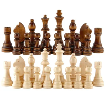  Нови 32шт Дървени фигури, пълен Комплект шахматни фигури, Международни Шахматни думи, Аксесоари за шахматни развлечения, 2 Размера