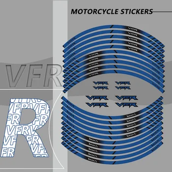  НОВИ Светлоотразителни Водоустойчиви Етикети За Гуми на Предните и Задните Колела на Honda VFR750 VFR800/F VFR1200 VFR1200X/F Етикети За Мотоциклети