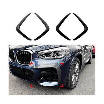  От въглеродни влакна ABS Сплитер на Предната Броня, Спойлер, Противотуманная Фаровете Canard за BMW X3 X4 G01 G02 2018-2021 M Sport