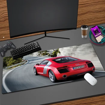  Подложка за мишка на поръчка, компютър, Нови Настолни подложки, Офис лаптоп, Мека подложка за мишка от естествен каучук, спортен автомобил на Audi R8, луксозен модерен дизайнерски мат