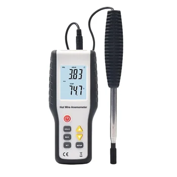  Продава се анемометр HTI CFM/CMM с LCD дисплей, безжична измерител на вятъра, безжичен термоанемометр за измерване на най-ниската скорост на въздуха