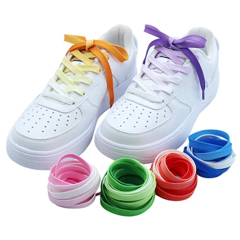 Ремък за обувки на равна подметка 10 цвята, преливащи ремък за обувки за мъже и жени, универсална ежедневна парусиновая обувки, разноцветни шнурове от полиестер 90/120 см