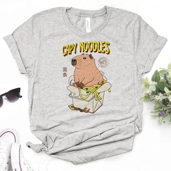  Тениска Capybara, дамски градинска дрехи, топ, дамски графична облекло 2000-те